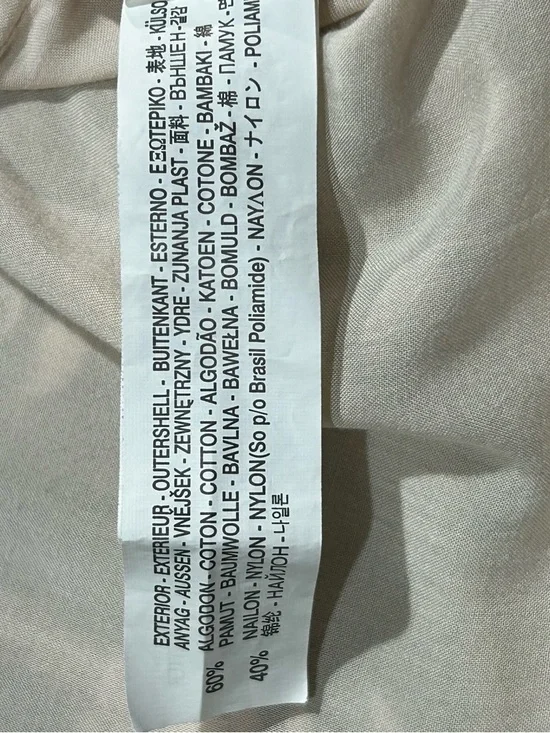 Zara Sheer Embroidered Kimono in Beige with White Lace - Picture 16 of 16